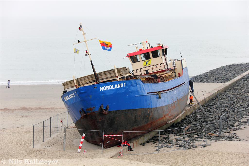 Bergung der Nordland 1 auf Borkum