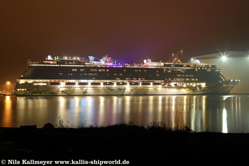 Emsüberführung der Norwegian Getaway (IMO 9606924)