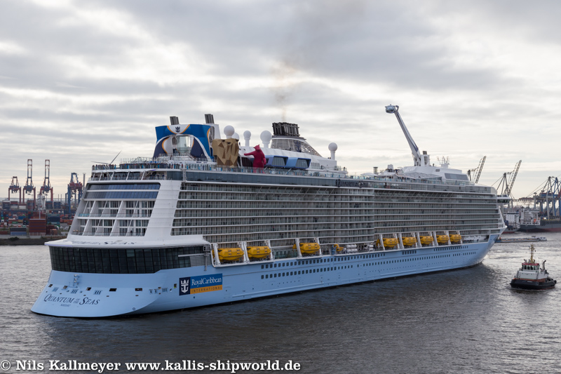 Die Quantum of the Seas kam am 23.10.2014 nach Hamburg.