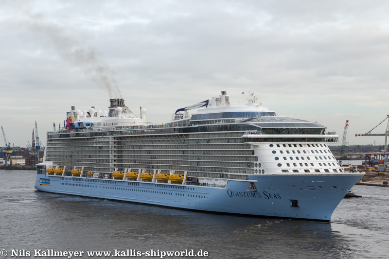 Die Quantum of the Seas kam am 23.10.2014 nach Hamburg.