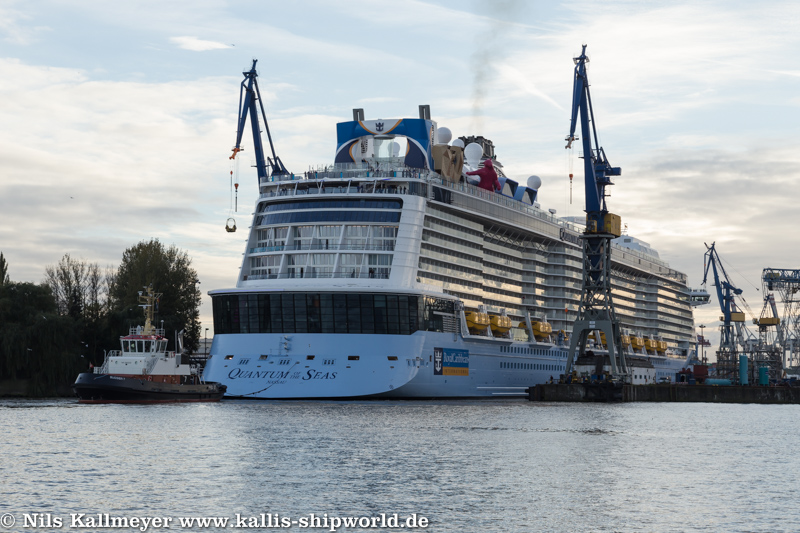 Die Quantum of the Seas kam am 23.10.2014 nach Hamburg.