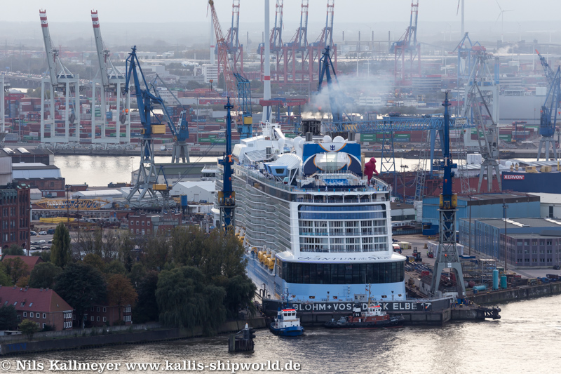 Die Quantum of the Seas kam am 23.10.2014 nach Hamburg.